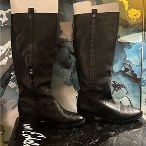 Sam Edelman Black Studded Heeled Boots